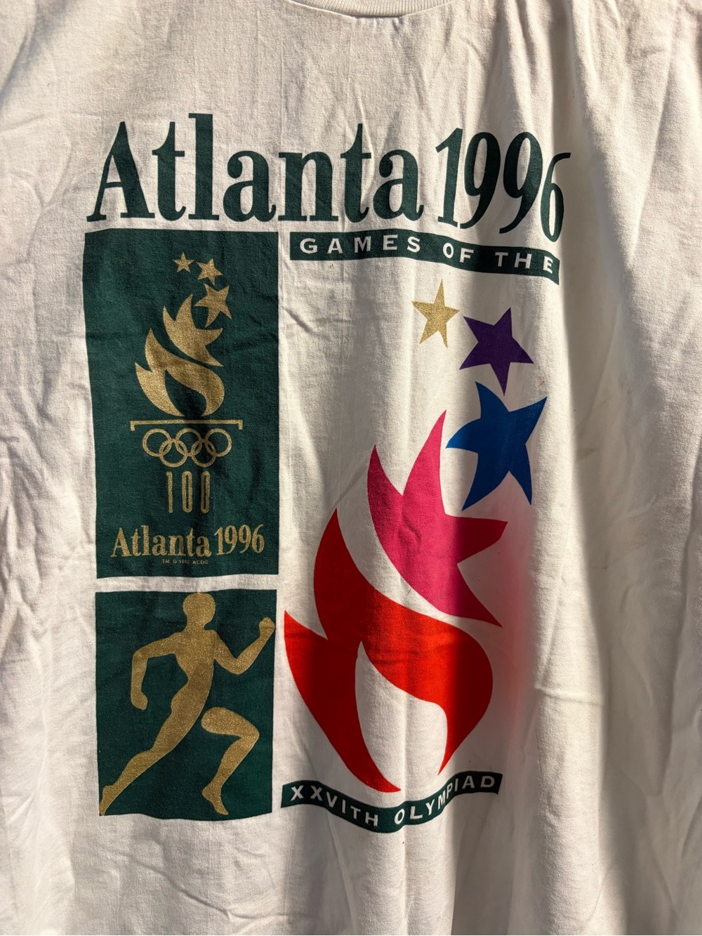 NWT Vintage Champion 1996 Atlanta Olympics T Shirt Men’s Size XL - Picture 2 of 6